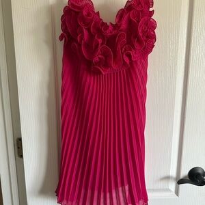 Commense Pink Ruffled Mini Dress